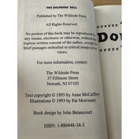 Anne McCaffrey 2 BKS The Dolphins Bell & The Tower and the Hive HC/DJ/1st ed VTG - Picture 7 of 13